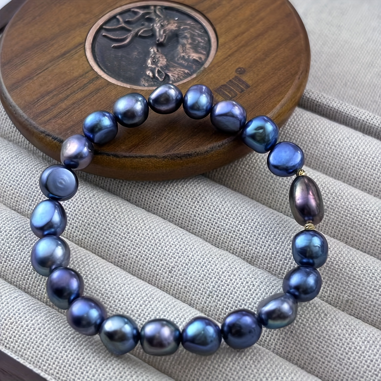 Natural Freshwater Pearl Irregular Design Bracelet, Unique Hue